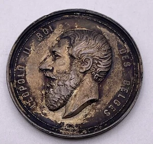 Medalla musical Leopold II Roi des Belgies Harmonie de Montzen 1875 - Imagen 1 de 7