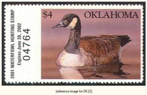 D2K Oklahoma Duck Stamp 2001 $4.00 - Picture 1 of 1