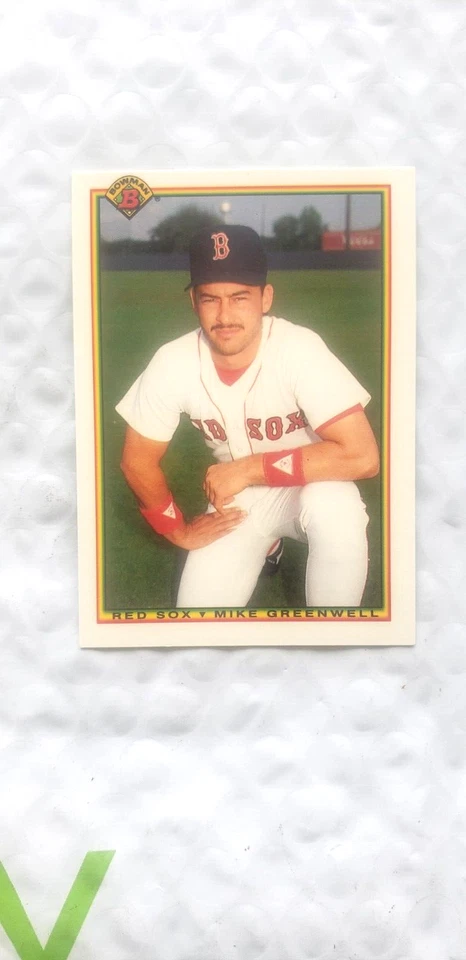 1990 Bowman  Tiffany - Mike Greenwell  - Card # 274 -  NICE CARD - NRMNT/MINT - Image 1 of 4