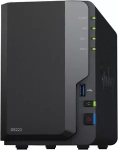Synology DS223 NAS Server System 2bay Diskstation 4TB vorinstalliert 2x 2TB HDDs - Bild 1 von 7