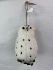 Neu Anthropologie Schneeeule Wollfilz Ornament nicht mehr produziert 5 Zoll - Bild 1 von 3