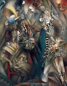Dancer in a Cafe Painting by Jean Metzinger Reproduction - Picture 1 of 3