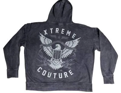 Xtreme Couture By Affliction Unisex Grande Cuadrado Pullover Sudadera con Capucha Bravenet Foto 1 de 4