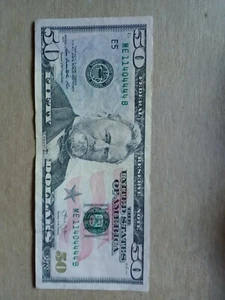 2013 $50 Dollar Bill with Fancy Serial Numbers - ME11404444B - Picture 1 of 2
