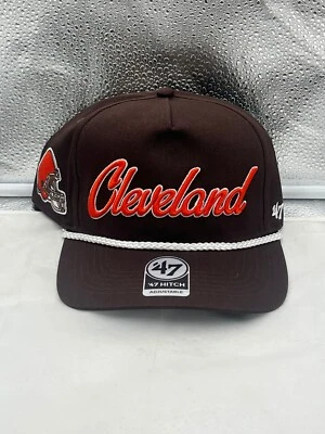Cleveland Browns NFL '47 Brand Brown Script Hitch Rope Adjustable Snapback Hat - Image 1 of 4