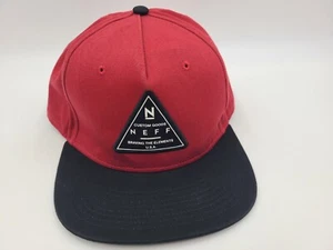Neff Custom Goods Braving The Elements USA Snapback Hat Cap Men Women Red Black - Picture 1 of 12