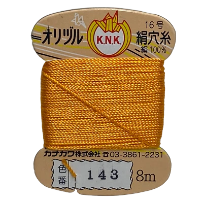 Mini hilo para tarjetas de seda Kanagawa Orizuru 008, 23 dtex 16x3, 8 m, 30 colores vibrantes Foto 1 de 4