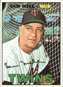 1967 Topps Minnesota Twins Baseball Card #418 Sam Mele MG - VG-EX