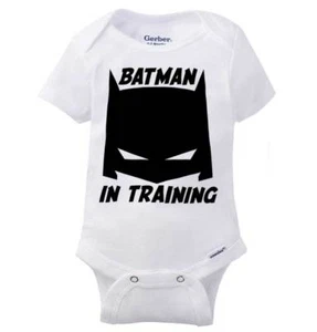Funny Superhero Bat In Training Comic Hero Newborn Baby Boy Girl Infant Romper - Picture 1 of 10
