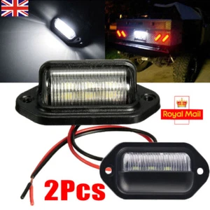 2Pcs Universal Number Plate LED Light Lamp for Car Trailer Motorcycle Lorry SUV - Picture 1 of 14