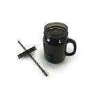 100% BPA 20 Oz Mason Jar Doubled wall Acrylic Cup W/ Straw Tumbler Mug w Handle