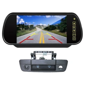 7" Mirror Monitor+Tailgate Handle Backup CCD Camera fit Dodge Ram 1500 2500 3500 - Picture 1 of 23