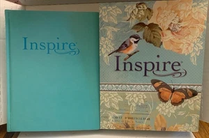 Tyndale NLT Inspire Bible Hardcover Aquamarine Teal Journaling Bible No Writing - Picture 1 of 10
