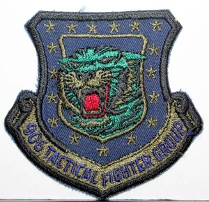 USAF Air Force 906th Tactical Fighter Group Subdued Insignia Crest Badge Patch - Picture 1 of 1