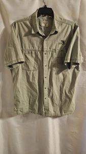 Mens Redhead Size XL Green Short Sleeve Button Up Shirt - Picture 1 of 5