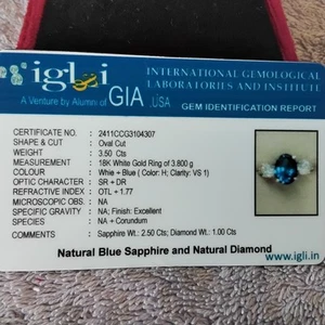 18k white gold Ring Of 3.800g - Picture 1 of 8