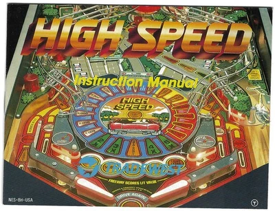 MANUAL ONLY High Speed (Nintendo NES, 1991) Authentic Clean Complete - Image 1 of 3