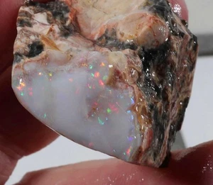 Spencer Idaho Opal Specimen lapidary 24 gr. faced rough lot #Rk50 - Picture 1 of 17