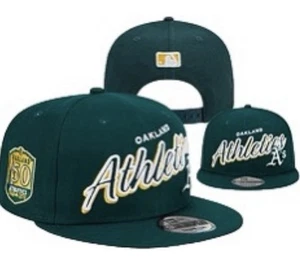 OAKLAND ATHLETICS A’s New Era 9FIFTY Snapback Adjustable MLB Hat Cap Green - Picture 1 of 1
