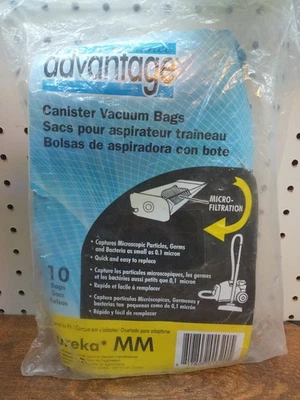 10pk Advantage Type MM Vacuum Bags for Eureka Canister Micro Filtration - Image 1 of 4