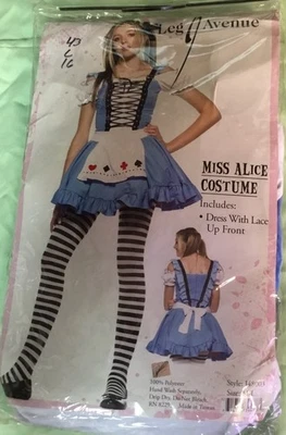 Sexy Halloween MISS WONDERLAND Costume Alice Fairy Tale Smiffy Med Large - Image 1 of 3
