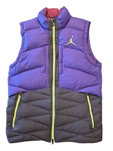 Jordan V Fresh Prince Down Puffer Vest Purple/Charcoal Elephant Print Men’s S - Picture 1 of 9