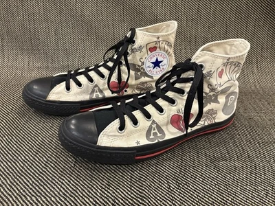 Converse Sailor Jerry Hi-Top Tatuaje Muerte o Gloria Ocho Bolas Suerte Hombres 9 Mujeres 11 Foto 1 de 4