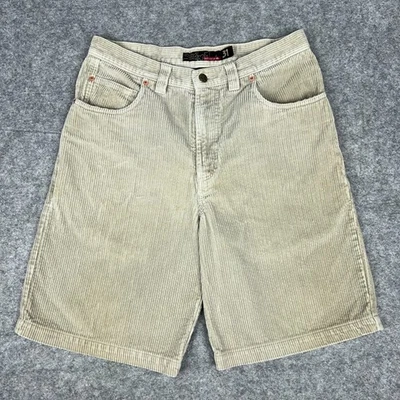 Pantalones Cortos De Colección Quiksilver Para Hombres 31 Marrón Pana Sueltos 10" Surf Skate Grunge Años 90 Y2K Foto 1 de 4