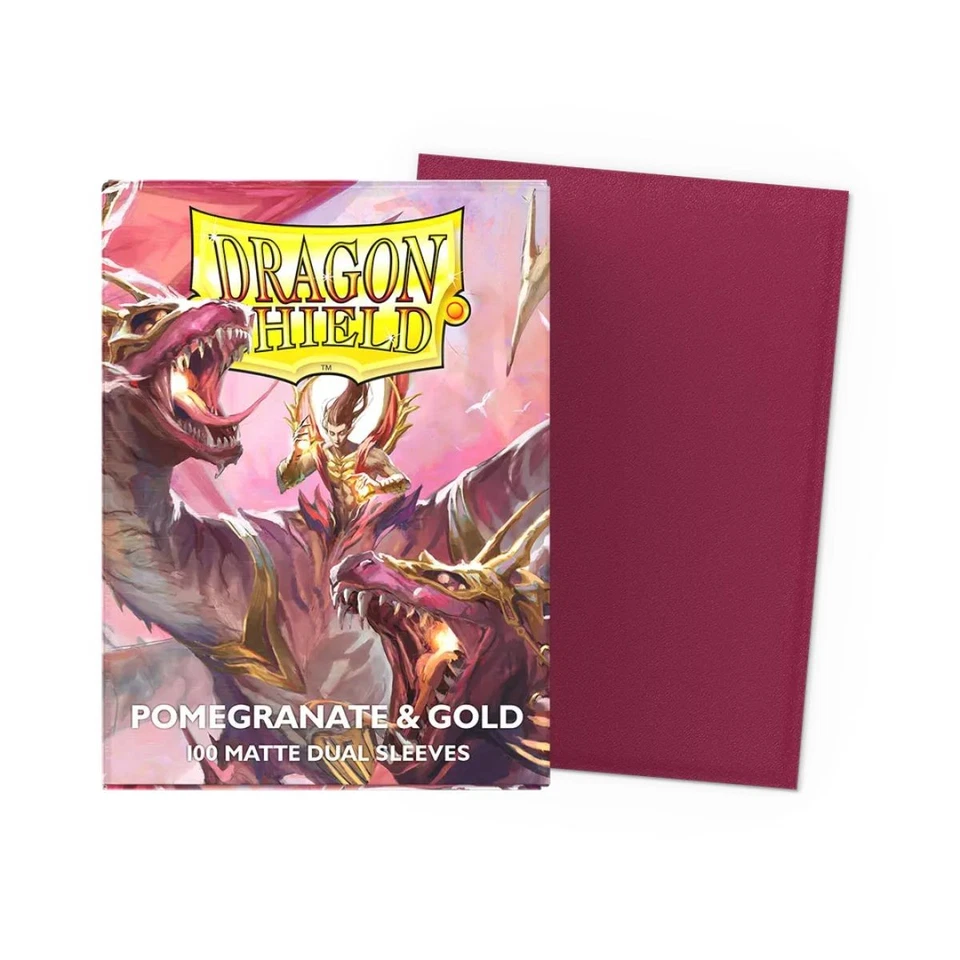 Dragon Shield Standard Size Dual Matte Sleeves (100) Pomegranate & Gold - Bild 1 von 1