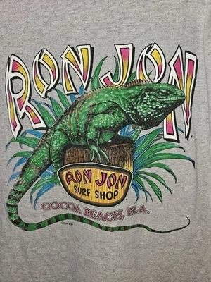 Camiseta Ron Jon Surf Shop Cocoa Beach FL XL Para Hombres Gris Doble Cara Gráfico Logo  Foto 1 de 4