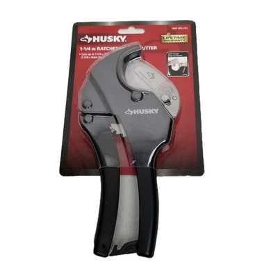 Husky 1-1/4 in Ratcheting PVC Cutter Plumbing Pipe Tool Quick Change Blade NEW - Image 1 of 4