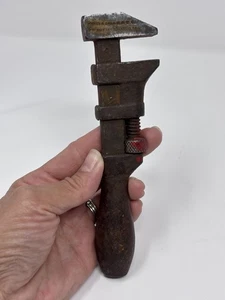 RARE Bemis & Call H&T Co Vintage Railway Adjustable Monkey Wrench Metal Handle - Picture 1 of 11