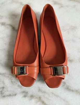 VTG GUCCI GG OPEN TOE ORANGE   SHOES SIZE 39 Foto 1 de 4