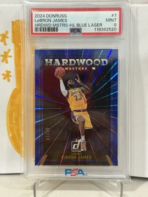 Laser azul holográfico Lebron James 2024-25 Donruss HARDWOOD MASTERS /49 PSA 9 - Imagem 1 de 2