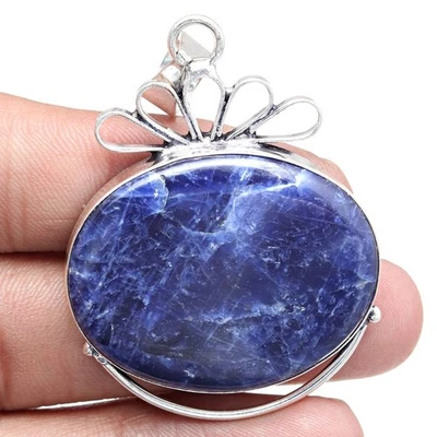 Colgante de piedras preciosas de sodalita regalo para su joyería de plata 2,25" Foto 1 de 4