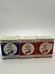 Vintage Seymour 3 Boxes Shoat(pbh2)  And Pig(pbh1) Rings Open Box - Picture 1 of 7