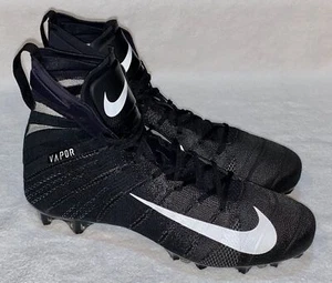 NIKE Vapor Untouchable 3 Elite TD Black White Flyknit Football Cleats Mens Sz 16 - Picture 1 of 7