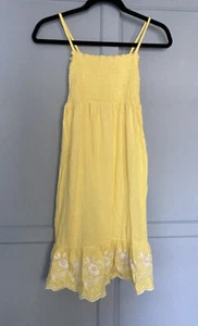 Juicy Couture Girls Sz. 10 Yellow Embroidered Sun Dress - Picture 1 of 6
