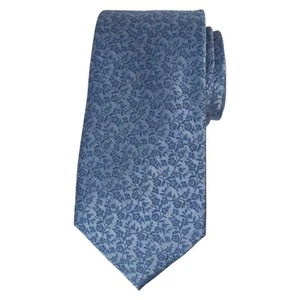 MICHAEL KORS Mens Silk Tie Blue Tonal Woven Floral Classic 3.15 Designer Necktie - Picture 1 of 4