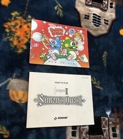 Nintendo NES Video Game Instruction Manual Lot of 2!Castlevania II Bubble Bobble