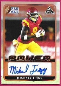 2021 Leaf Pro Set Power Football Michael Trigg Rookie ARC Autograph - Bild 1 von 2