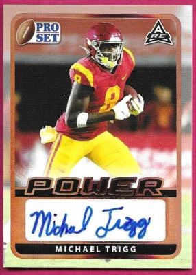 2021 Leaf Pro Set Power Football MICHAEL TRIGG Rookie ARC Autograph - Image 1 of 2