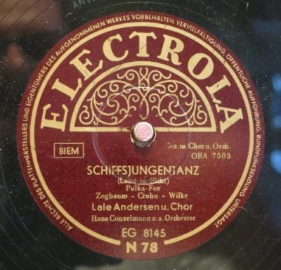 Lale Anderson 78 / Schiffsjungentanz & Der Jonny Schoß Mir Eine ... (261-0524-HS - Bild 1 von 2