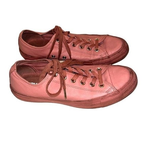 Sneakers unisex Converse All Star rosa pelle stringate causale donna 9 uomo 7