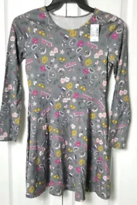 NWT! The Children's Place Girls Gray Print Dress Sz XL (14) - Picture 1 of 4
