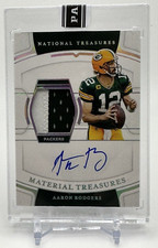 1/1 BLACK BOX AARON RODGERS 2021 National Treasures Material Treasures Signature