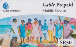 TC prépayée Cable & Wireless SEYCHELLES - Peinture Plage Beach SR 50 phonecard - Imagen 1 de 1