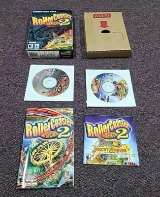 Roller Coaster Tycoon 2 Combo Park Pack PC Wacky Worlds Expansion Complete in Bx - Image 1 of 4