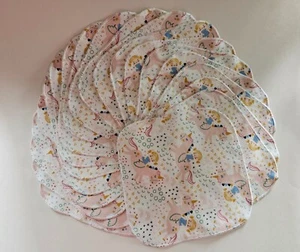 Cloth Wipes 20 Baby Flannel 8"x8" Girl Unicorn Pink White Unpaper 1 or 2 Ply - Picture 1 of 2