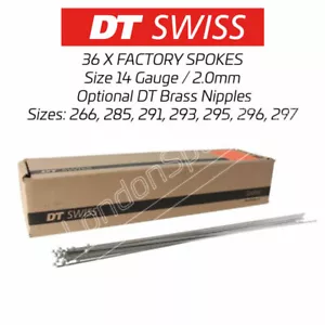 Qty:36 DT SWISS Factory Bicycle Spokes with / without DT Nipples. 14G / 2.0mm - Picture 1 of 5